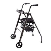 LJHHH Folding Rollator Walker,Ergonomic Handles,Standing Armchair Shopping Cart Folding Portable,Ultra Lightweight Folding Rollator Wheeled Walking Frame
