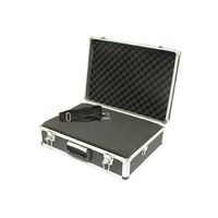 SRA Cases Aluminum Hard Case with Foam Insert, Black, 18.1 x 13 x 6 Inches