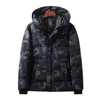 blue--net Electric Heated Jacket, USB Temperature Adjustable Cotton Clothes Heated Body Warm Coat, Warming Jacket Heat Insulate Waistcoat Thermal Clothing with Hood for Men
