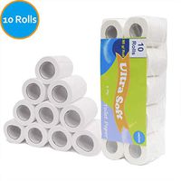 Toilet Paper 4-Ply Soft Smooth Strong Toilet Tissue for Daily Use,80g per Roll, 10Rolls