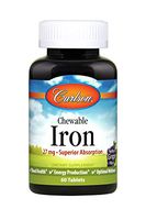 Carlson - Chewable Iron, 27 mg - Superior Absorption, Blood Health, Energy Production & Optimal Wellness, Grape, 60 tablets