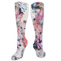 Women & Men Colorful Compression Socks - Best Athletic/Running/Flight/Medical/Travel Knee High Stockings for Nurses Teens - Sweet Dreams Colorful Abstract Graffito Drawings