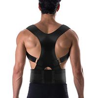 MEDCorrect Back Brace Posture Corrector for Women & Men | Fully Adjustable Posture Brace | Back Straightener Posture Corrector Relieves Upper Back & Shoulder Pain (Black, XL (37" - 42" Waist))