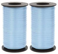 2-Pack - Berwick 1-03 Splendorette Crimped Curling Ribbon, 3/16-Inch Wide by 500-Yard Spool, Light Blue