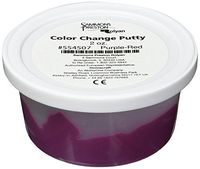 Sammons Preston Color Change Putty for Physical Therapeutic Hand Exercise, Flexible Therapy Putty for Finger and Hand Recovery and Rehabilitation, Strength Training, 2 oz, Purple to Red, Soft Medium