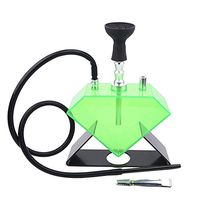 Arabian Acrylic Hookah Set Naghile Hookah Water Pipe Nargile Hookah Hose Charcoal Tobacco Hookah Accessories Party Gifts,Green