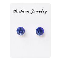 RingBuu 1 Pair Weight Loss Earrings Healthy Stimulating Acupoints Stud Magnetic Therapy (Royal Blue)