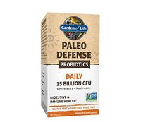Garden of Life Paleo Defense Probiotics Daily 15 Billion CFU, 30 Capsules - 9 Paleo Probiotics & Mushrooms, Digestive & Immune Health Probiotic Supplement, Non-GMO, Gluten Free, Dairy & Soy Free