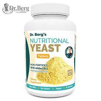 Dr. Berg's Nutritional Yeast Tablets – Non-Fortified Natural B12 Added - with All 8 B Vitamin Complex – No Gluten Non-GMO Non Synthetics - 270 Vegan Tablets Dietary Supplements