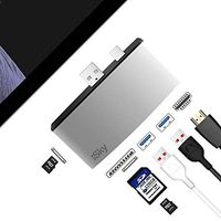 iSky Surface Pro 4 HDMI Hub Adapter to 2 x USB 3.0, HDMI, SD Card, TF Card(Micro SD Cards), Converter Wireless Charger for Microsoft Surface Pro 4 - Silver