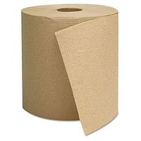 General Supply 1825 Hardwound Towels, Brown, 1-Ply, Brown, 800ft, 6 Rolls/Carton