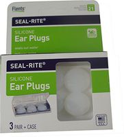 Flents Seal-Rite Silicone Ear Plugs, 3 Pairs (Pack of 2)