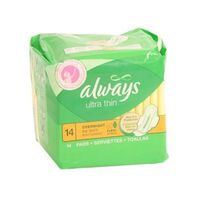 Always Always Ultra Thin Overnight with Flexi-Wings - 14: 10 units.