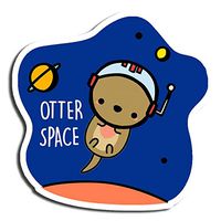 Otter Space Sticker Cute Stickers Waterbottle Sticker Tumblr Stickers Laptop Stickers Vinyl Stickers