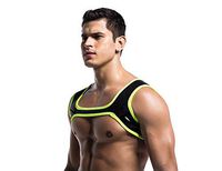 Double Shoulder Support Brace Mens Chest Harness Gym Sport Muscles Protector XL-Black