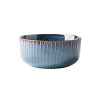 Bowl Simple Retro Japanese Household Ceramic Bowl Soup Bowl Noodle Bowl Rice Bowl Dish Tableware - 2 Sizes Household tableware, retro bowl (Color : 15.37cm)