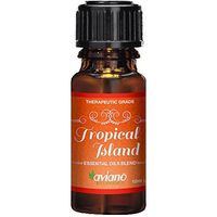 Tropical Island Essential Oil Synergy Blend - 100% Pure Essential Oils Blend for a Happy & Warm Paradise Atmosphere by Aviano Botanicals (10ml)