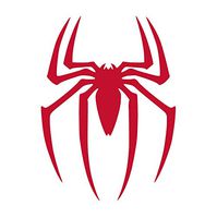 Spider Man Vinyl Sticker Decals for Car Bumper Window MacBook pro Laptop iPad iPhone (6" x 4.4", Red)