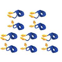 AKOAK Reusable Soft Silicone Corded Ear Plugs Band Hearing Protection Noise Reduction Earplugs Protective Earmuffs,10 Count
