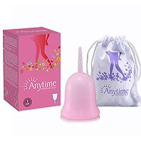 Fullfun Reusable Silicone Menstrual Cup - Tampon and Pad Alternative - Feminine Hygiene Protection (Pink, S)