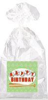 Baseball Happy Birthday Party Favor Bags with Ties - 12pack