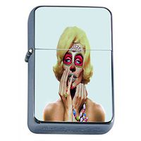 Customized Collectables Marilyn Monroe Sugar Skull Vintage Flip Top Oil Cigarette Lighter