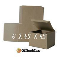 OfficeMax Gift Boxes - 6" x 4.5" x 4.5", Recycled Kraft (100 Piece Case) (Kraft)
