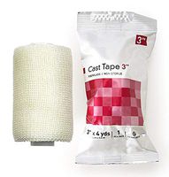 Cast Tape 3" x 4 yds. 10 Rolls of Fiberglass Casting Tape for immobilization of Upper and Lower Extremities. White Color. Water-Activated Resin. Porous Weave. Latex-Free.