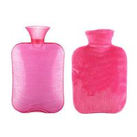 Classic Rubber Transparent Hot Water Bottle 2 Liter with Cover for Pain Relief Cold Therapy #46