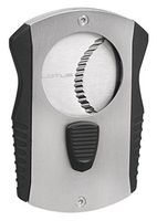 Lotus Barracuda 80 Ring Gauge Serrated Cigar Cutter (Chrome & Black)