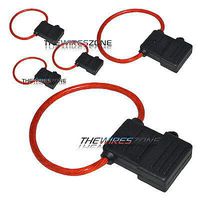 Waterproof Maxi Fuse Holder with Red 8 Gauge Power Cable Wire (5/Pack)