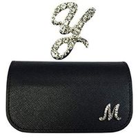 Giselle IQOS 3 Case w/Initial, Updated, Special Case, Saffiano Leather, Compact, Pouch, Small, Magnetic, E-Cigarettes, Cover, Body, Heat Stick, Complete Storage Holder