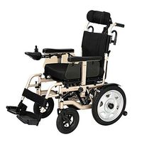 Lightweight Folding Electric Wheelchair, Power Transport Wheelchair Chair, Electric Wheelchairs for Adults Elderly, Rollator Walker with Seat