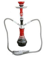 GStar NeverXhale Series Premium 20" 2 Hose Hookah Complete Set (Red/Black)