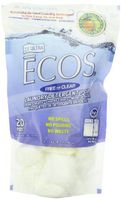 Earth Friendly Laundry Detergent Packs - Ultra Liq Ecos - 20 Pods - Free And Clear - 17.98 Oz - Case Of 6