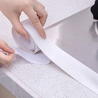Xisheep Kitchen Tape, 2Pcs Wall Sealing Tape Waterproof Mold Proof Adhesive Tape Kitchen Bathroom Kitchen Dining Bar Home Decorations, for Home DIY White