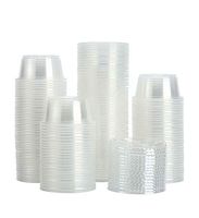 [120Sets-2oz] Jello Shot Cups Plastic Cups with Lids, Souffle Cups,Disposable Portion Cups with Lids