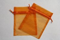 60 Orange Organza Gift Bags 5"x7"