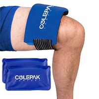 ColePak Comfort Reusable Ice Packs for Injuries with Soft Fleece Wrap (2 Gel Packs) - Hot Cold Therapy Perfect for Knee, Back, Foot, or Ankle