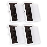 Theater Solutions CS8W in Wall 8" Speakers Surround Sound Home Theater 2 Pair Pack 2CS8W