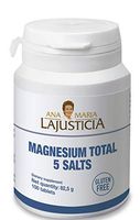 ANA MARIA LAJUSTICIA Magnesium Total 5 Salts 100 Tablets, Supports Energy Metabolism, Normal Protein Synthesis, PSCHYLOGICAL Function. Helps to Reduce Tiredness and Fatigue