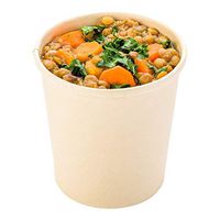 200-CT Disposable 16-OZ Bio Soup Container - Large Kraft Soup Cups: Perfect for Cafes - Eco-Friendly Recyclable Paper Cup - Wholesale Takeout Food Container - Lid Available - Restaurantware