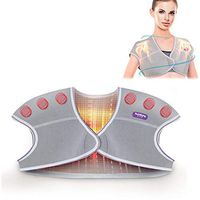 Self-Heating Shoulder Pad, Magnetic Protector Back Unisex Adjustable Therapy Magnetic Shoulder Pad Protector Pain Relief(L)