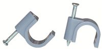 Voltman VOM512230 Box of 20 Cable Clips 12 mm Diameter Grey
