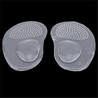 Rurah Transparent Color High Heels Mat Half Yards Foot Plantar Fasciitis Support Insole Arch Pad + Forefoot Pad Combo