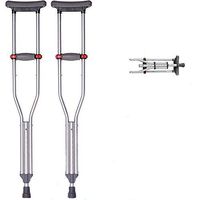 Kimgz Healthcare Aluminium Underarm Crutches (Adult),Adjustable Crutches with Comfy Handle for Men, Women and Teens