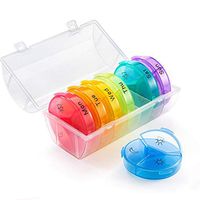 Pill Organizer 7 Day(3-Times-A-Day),Protable Travel Pill Box Case with Moisture-Proof Design, Detachable Large Medicine 7 Day Pill Box to Hold Vitamin, Fish Oil, Supplements and Medication