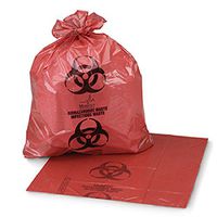 Medegen Red Biohazardous Waste Bags, 25 X 34 Inch, Printed
