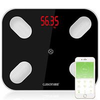 Bluetooth Body Fat Scale Scientific Smart BMI Scale LED Digital Bathroom Wireless Weight Scale Body Composition Analyzer with App Android Or iOS,Black
