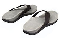 WellBeing Pro Orthotic Sandals for Arch Support and Plantar Fasciitis 39/ EU Grey Black